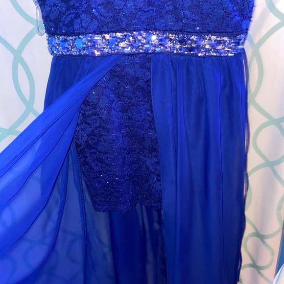 Navy Blue Romper Dress - Picture 2 of 3